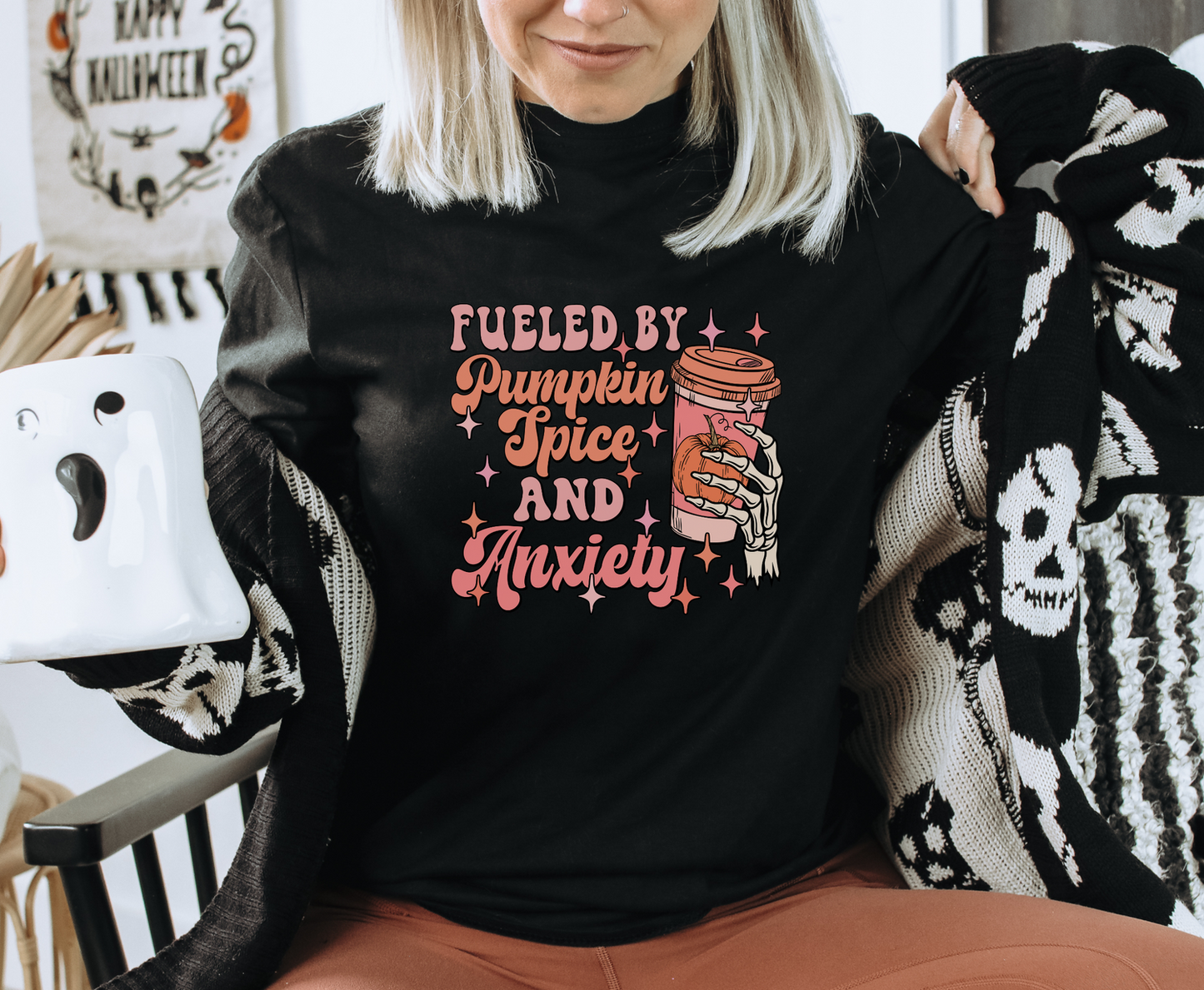 Pumpkin Spice & Anxiety - Full Color Transfer