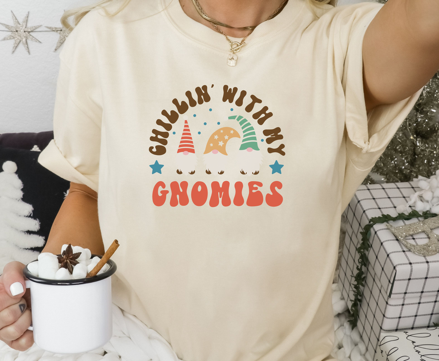Chillin With My Gnomies- Full Color Transfer