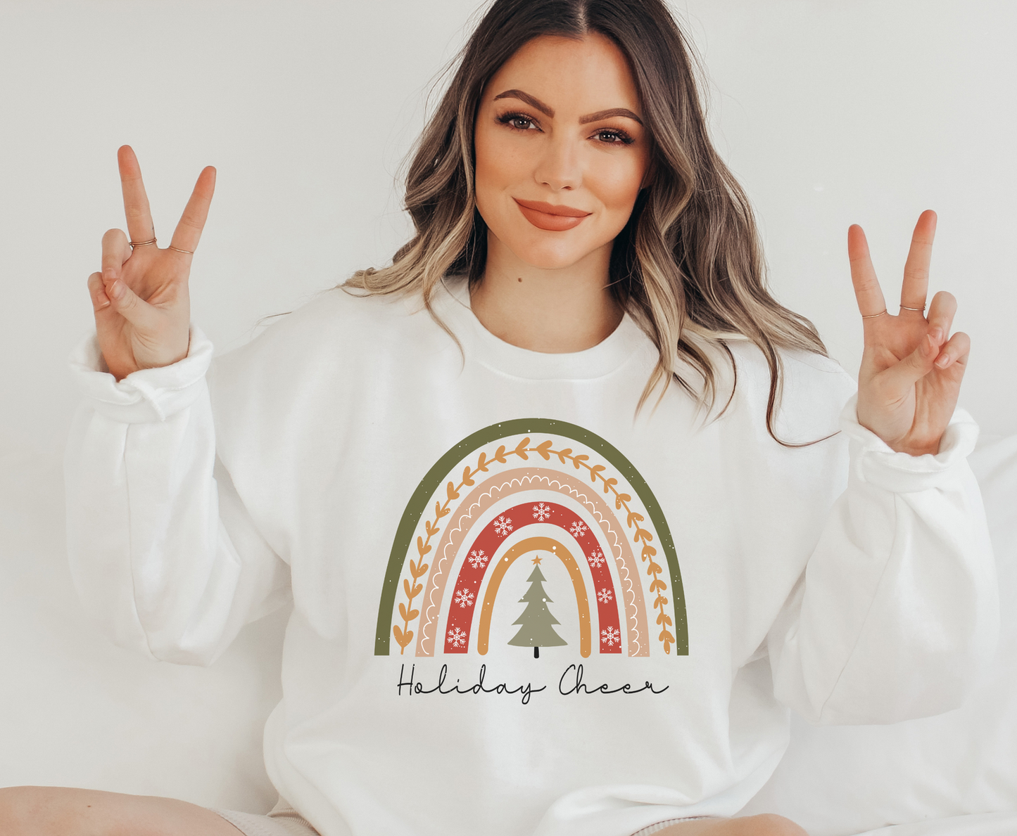 Holidays Cheer Rainbow - Full Color Transfer