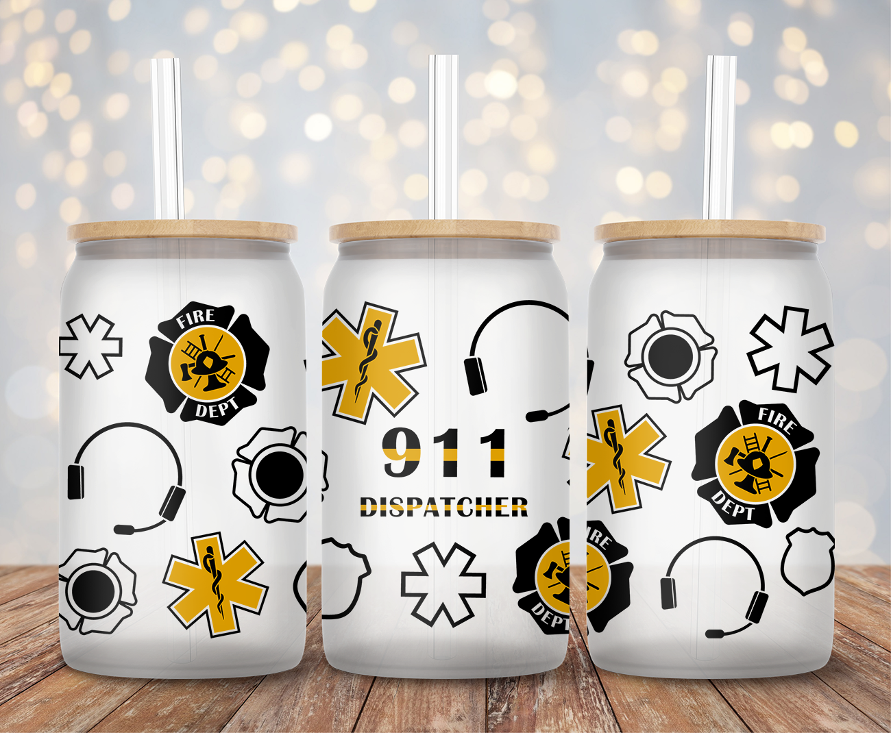 911 Dispatcher - 16oz Cup Wrap