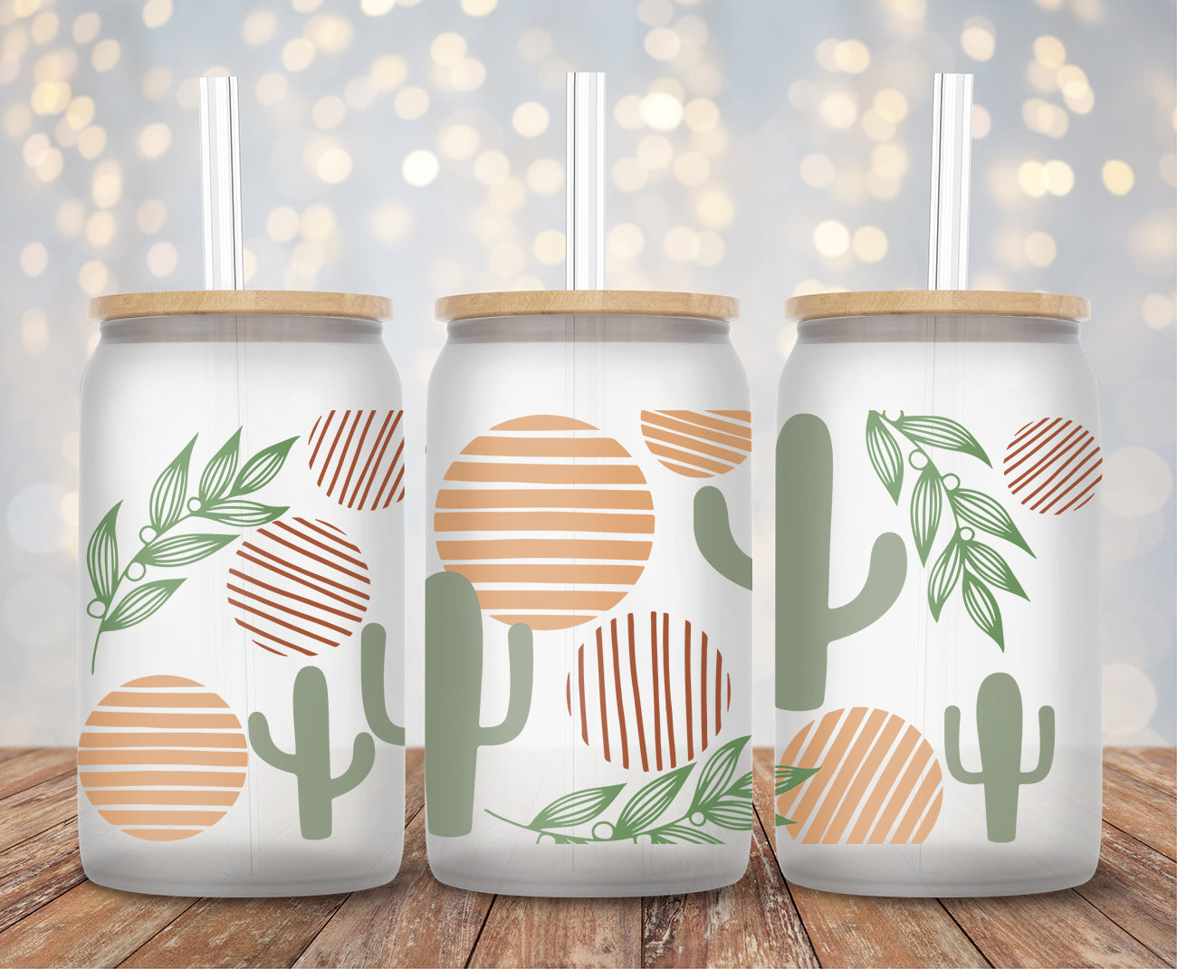 Sunset Cactus - 16oz Cup Wrap