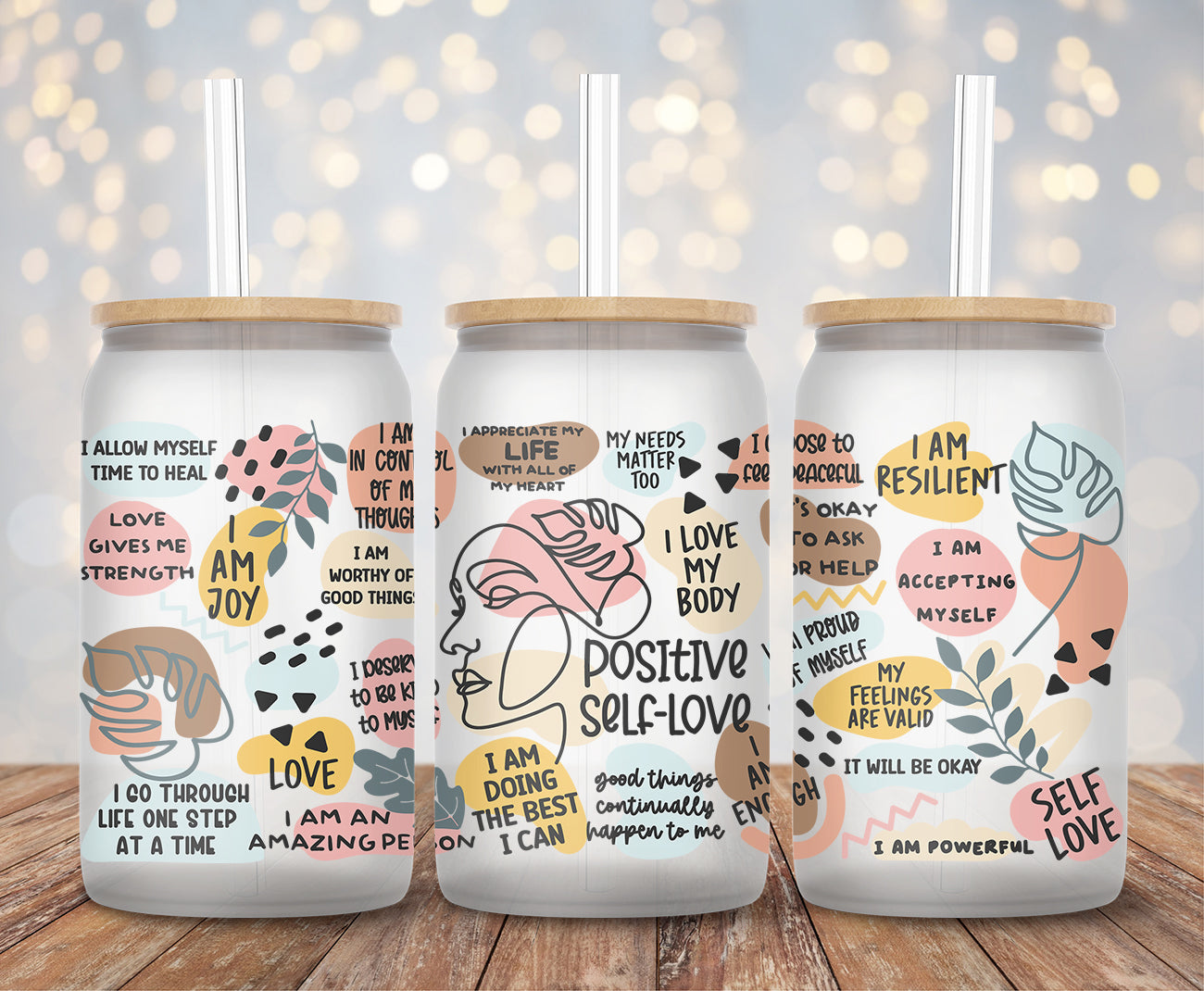 Positive Self-Love - 16oz Cup Wrap