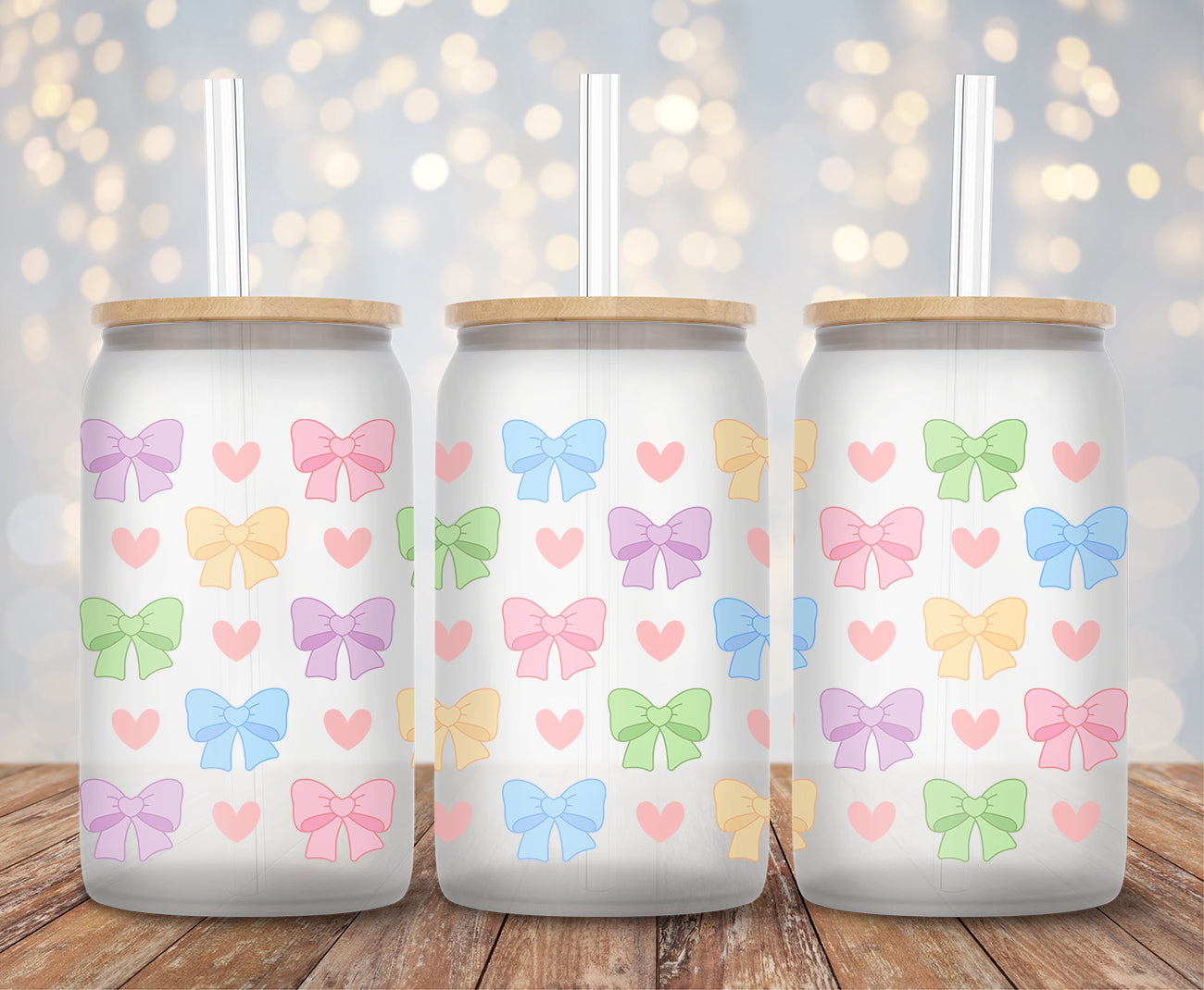 Pastel Bows Coquette - 16oz Cup Wrap