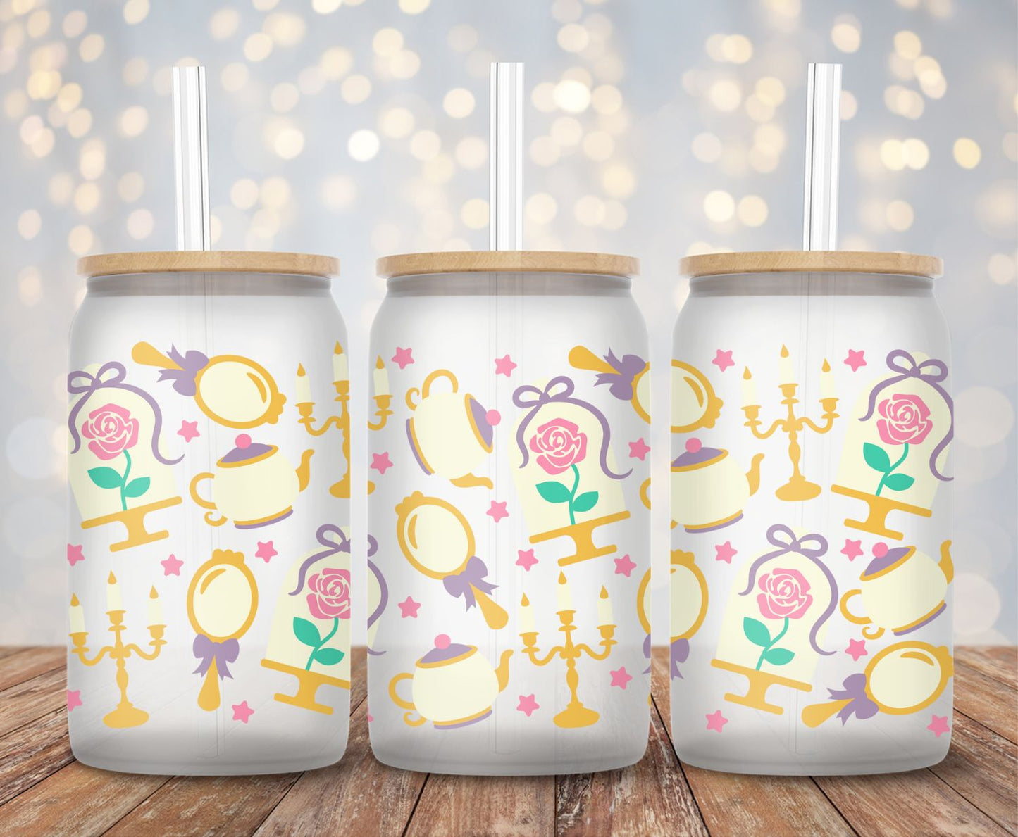 Tea Cups and Roses - 16oz Cup Wrap