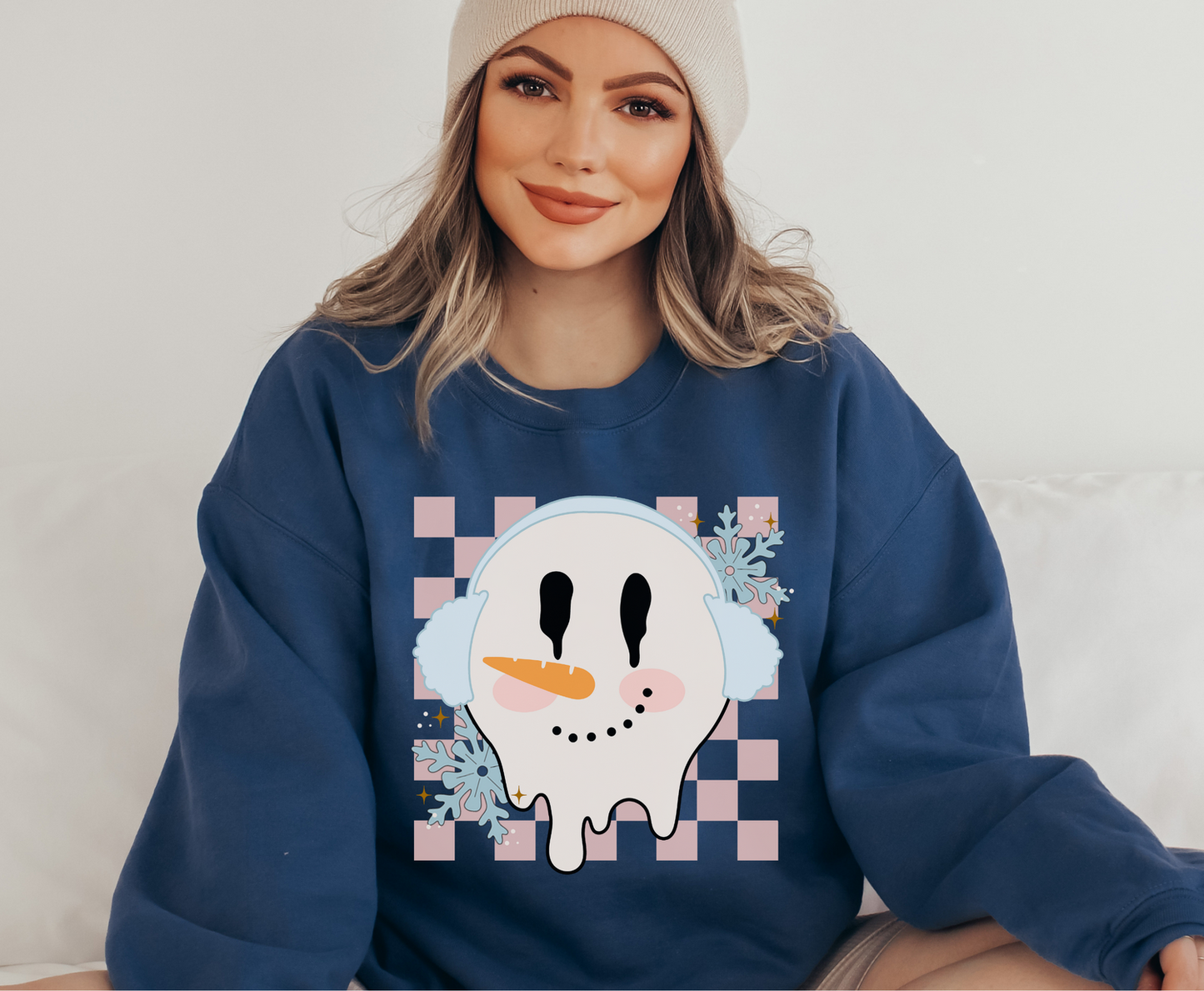 Snowman Ear Muffs - Full Color Transfer