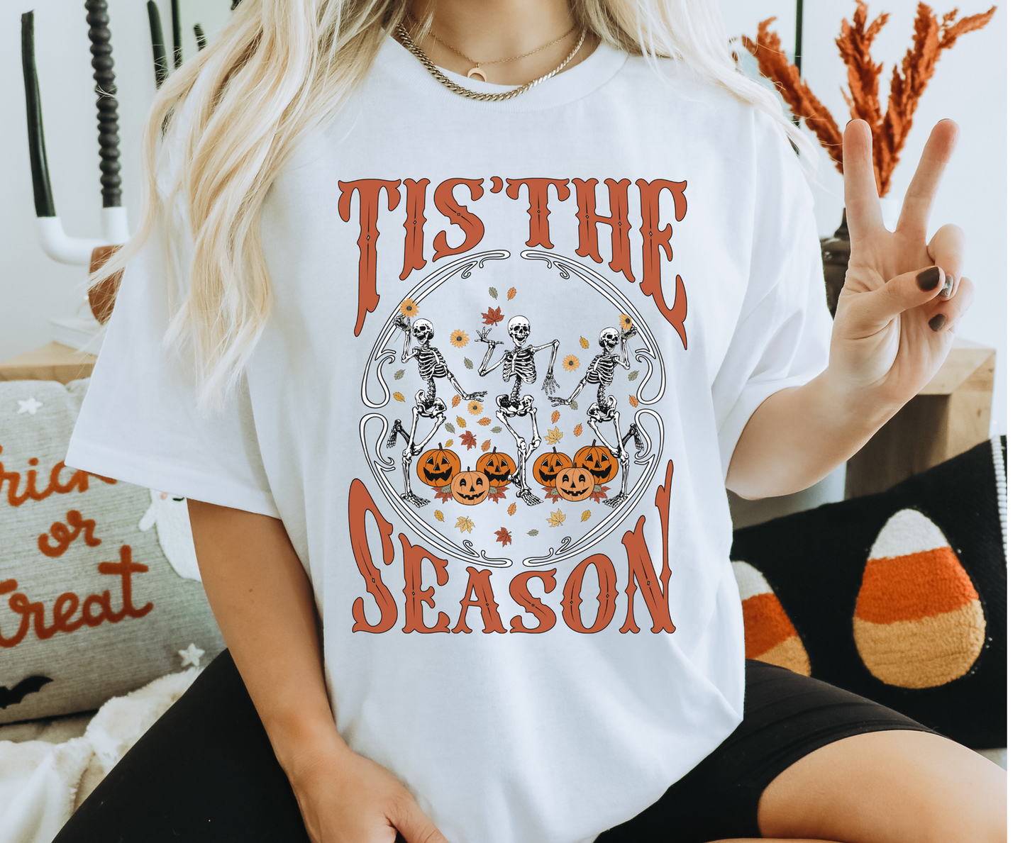 Tis The Season Skeleton - Full Color Transfer