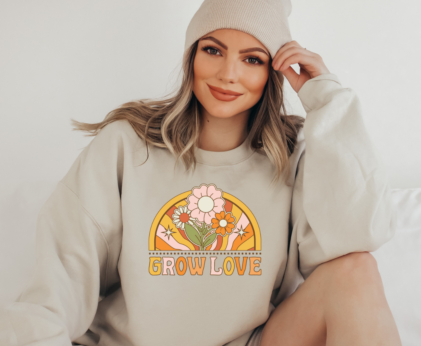Grow Love Retro - Full Color Transfer