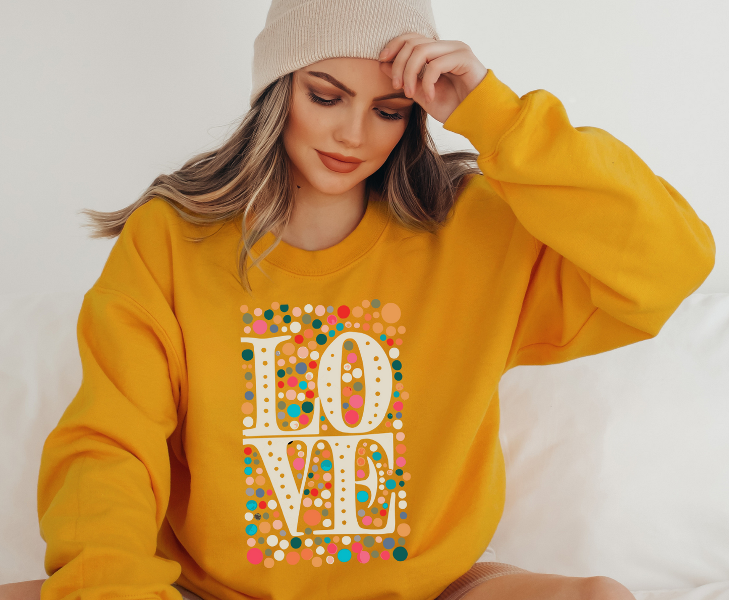 LOVE Polka Dots - Full Color Transfer