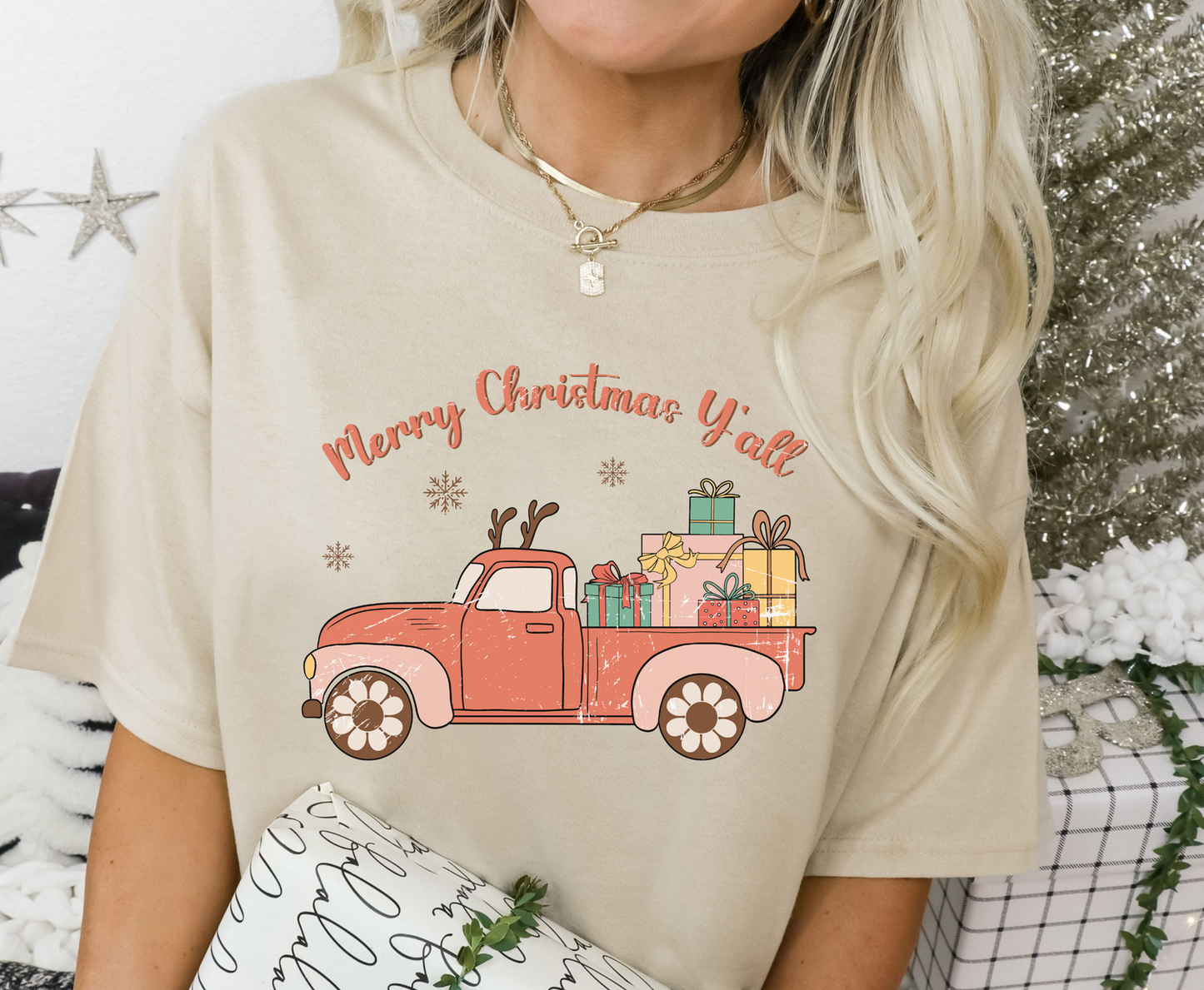 Merry Christmas Y'all - Full Color Transfer