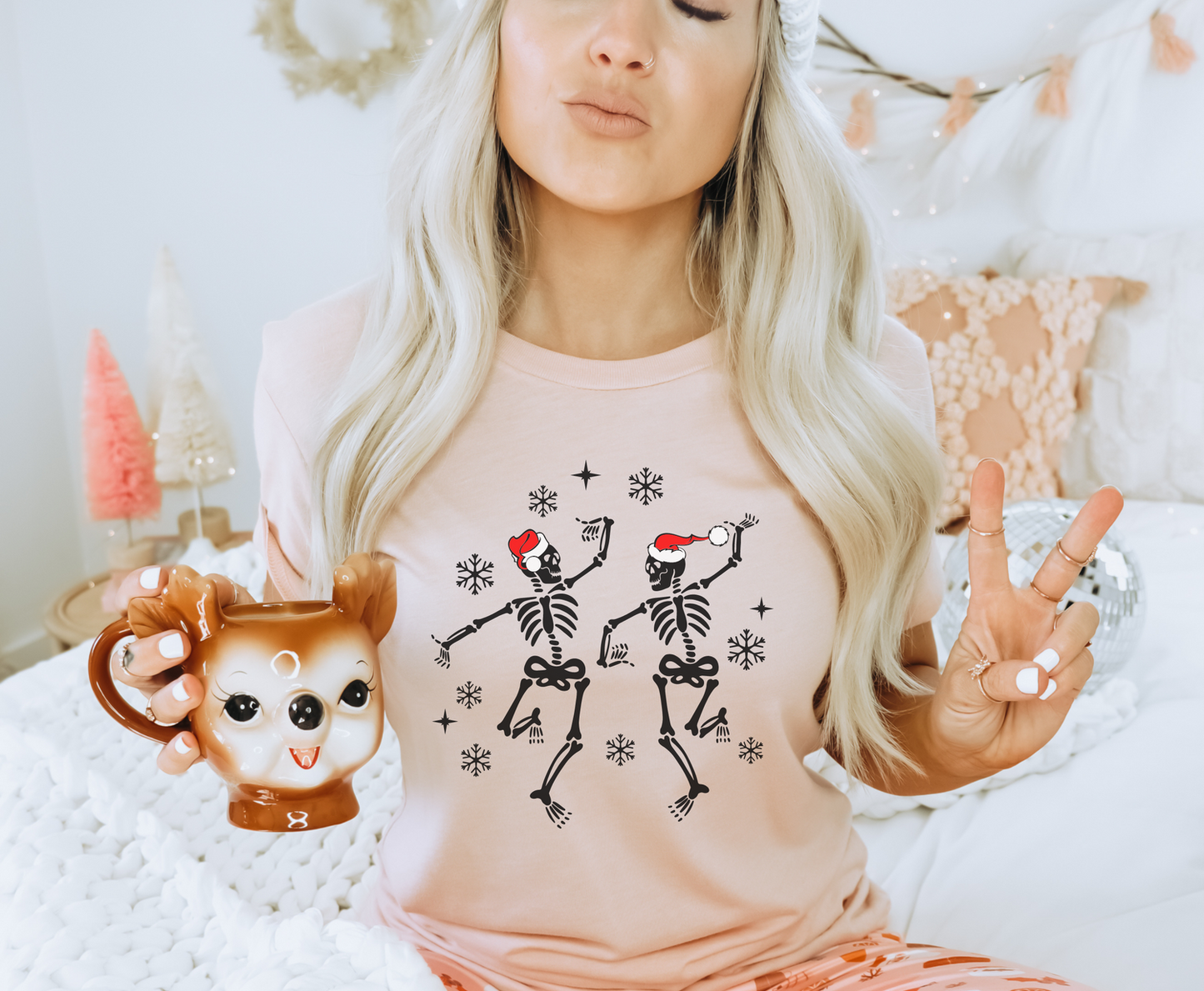 Xmas Dancing Skeleton - Full Color Transfer