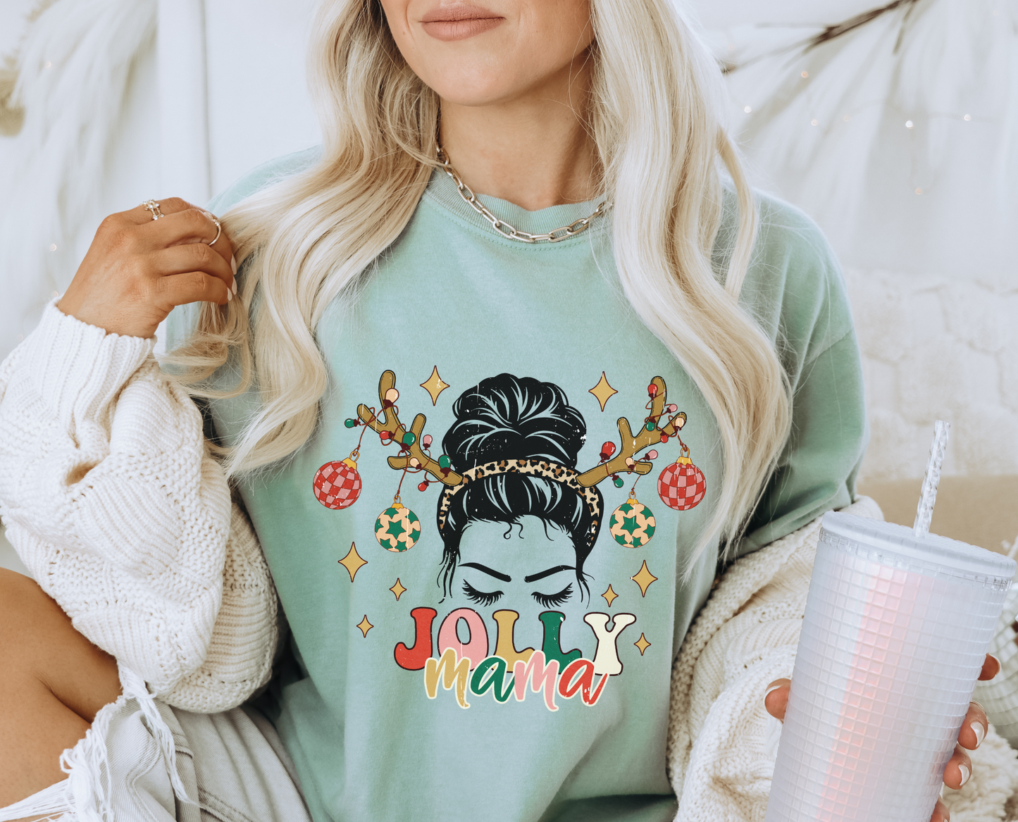 Jolly Mama Ornaments - Full Color Transfer
