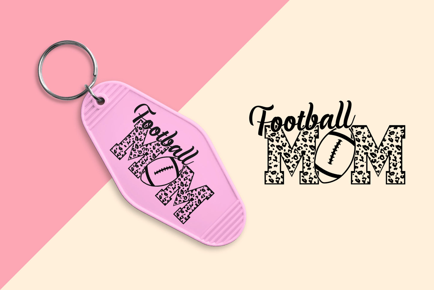 Football Mom - Set of 6 (Motel Keychain UV DTF)