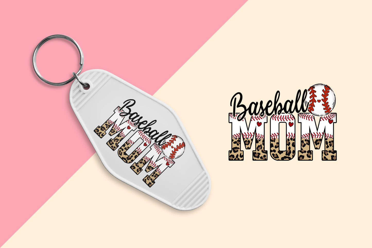 Baseball Mom - Set of 6 (Motel Keychain UV DTF)