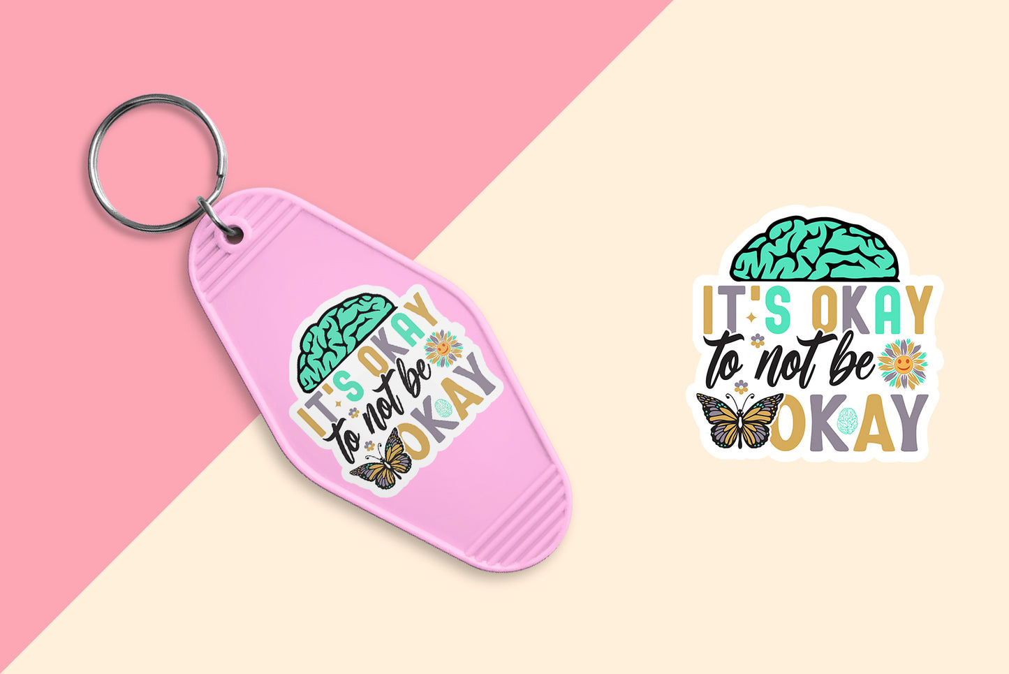 Its Okay - Set of 6 (Motel Keychain UV DTF)