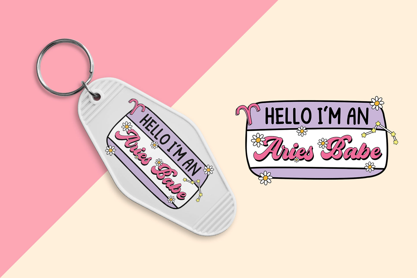 Aries Babe - Set of 6 (Motel Keychain UV DTF)