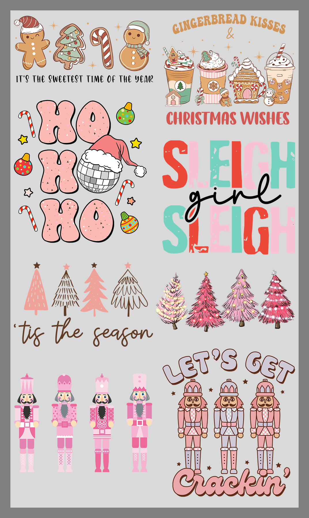 PreMade DTF Gang Sheet: Christmas Theme V2