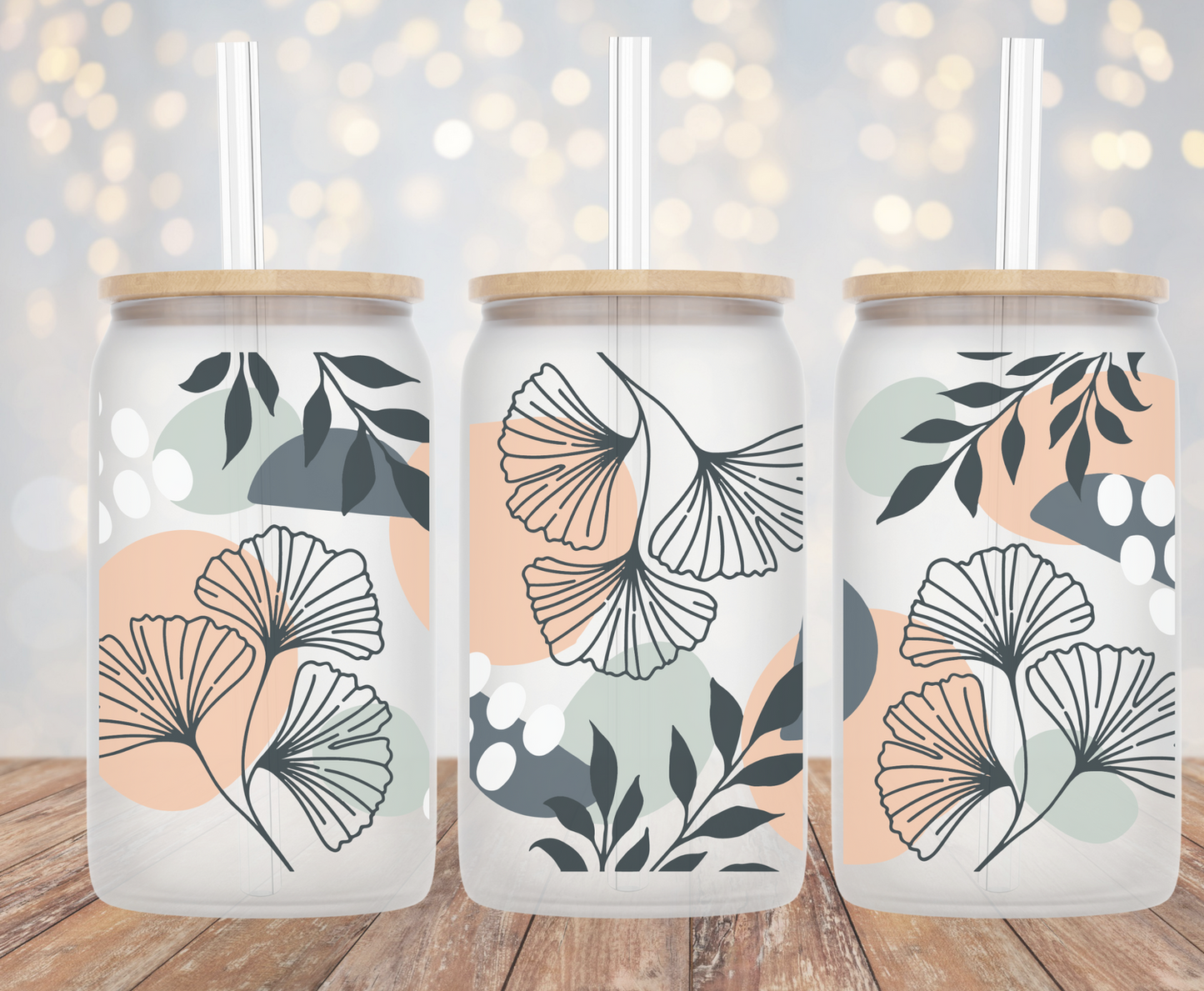 Abstract Leaf - 16oz Cup Wrap