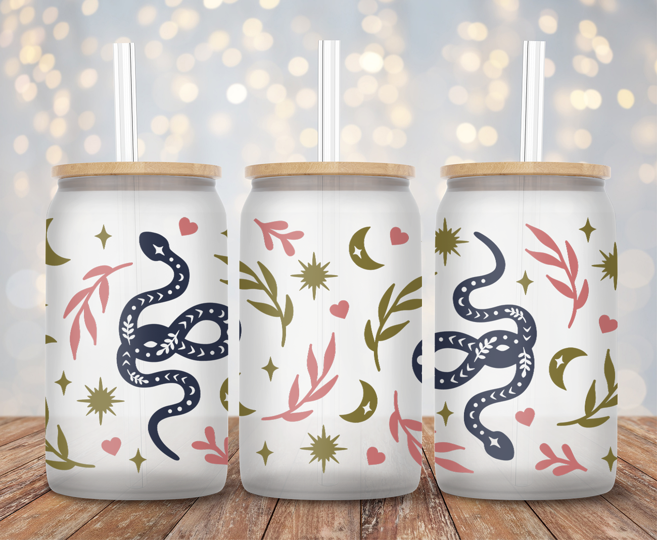 Boho Snake - 16oz Cup Wrap