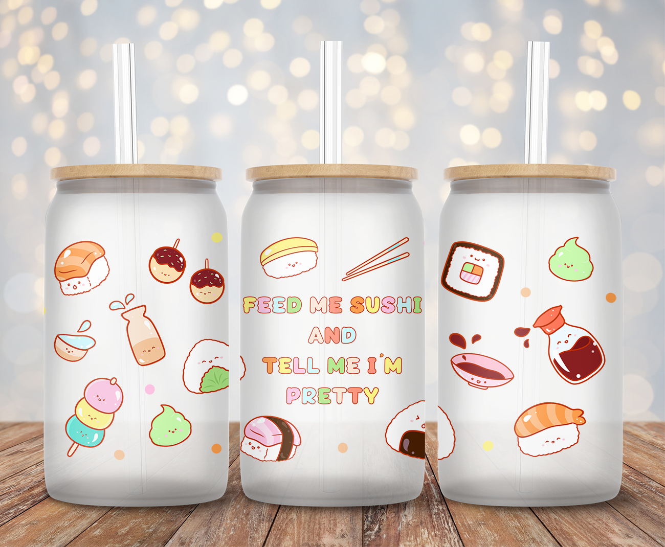 Feed Me Sushi - 16oz Cup Wrap