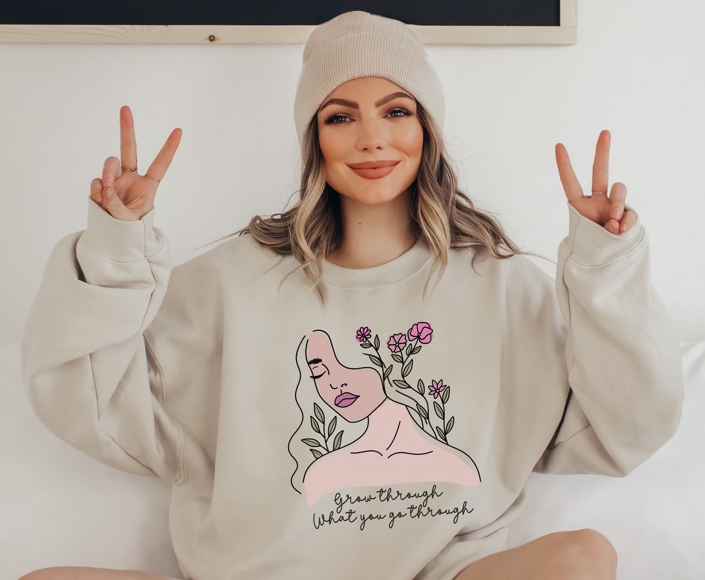 Grow Through Floral - Full Color Transfer