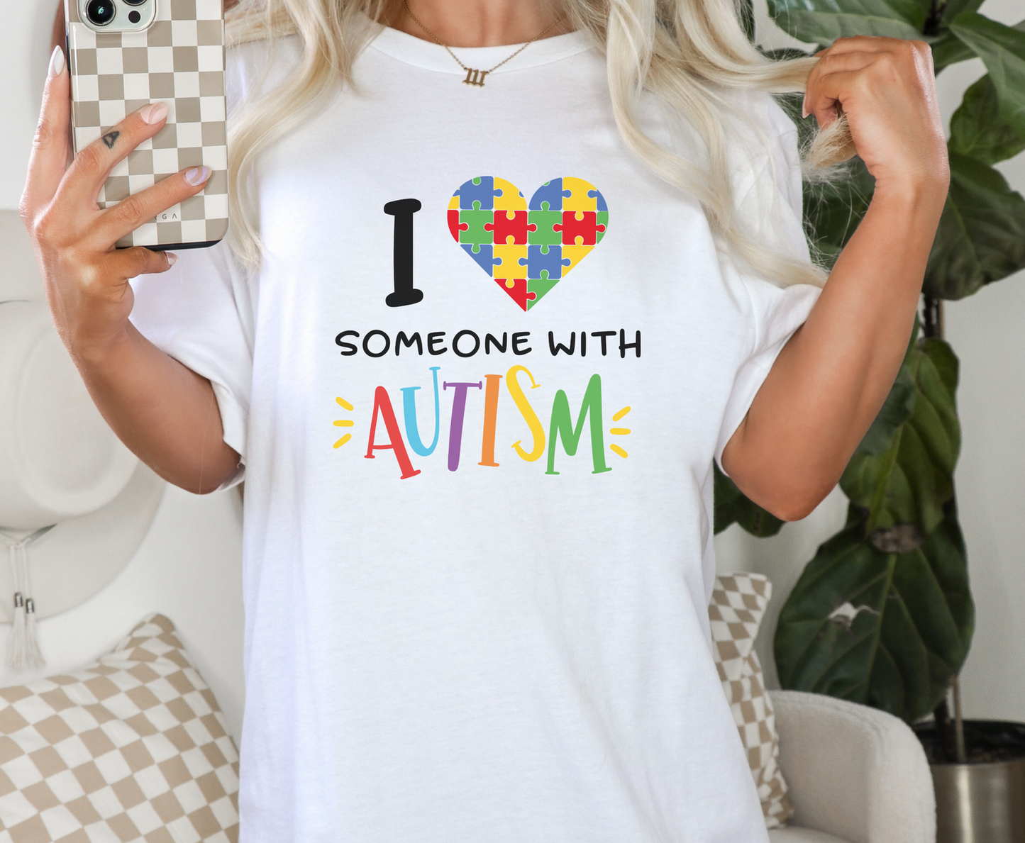 I Love Someone Autism - Full Color Transfer