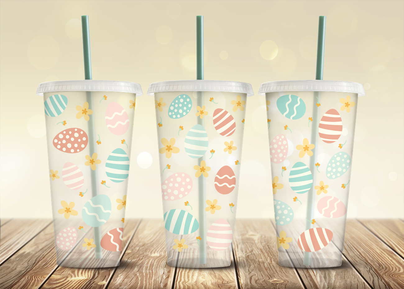 Pastel Easter Eggs - 24 oz Cup Wrap