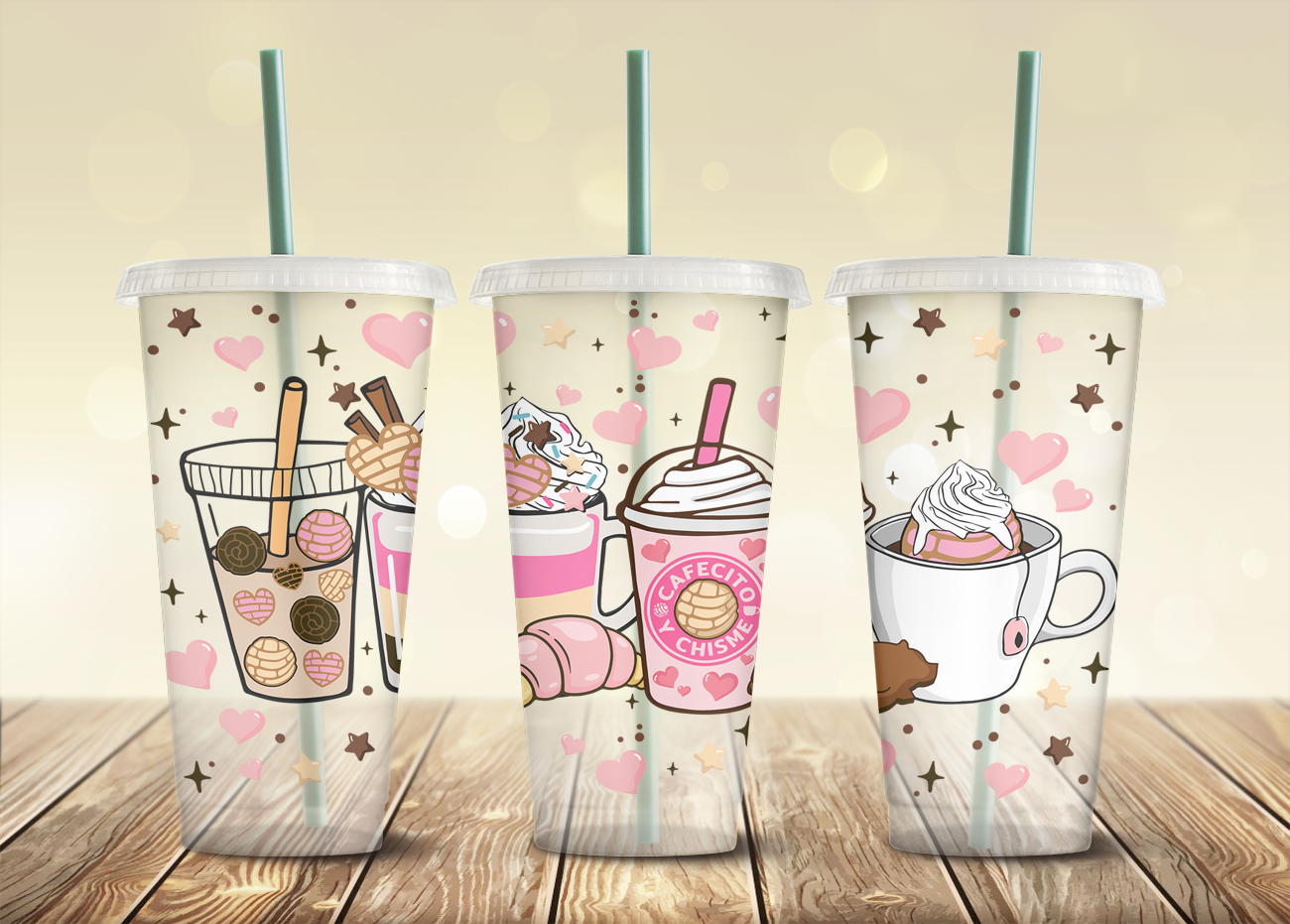 Cafecito Y Chisme - 240z Cold Cup Wrap