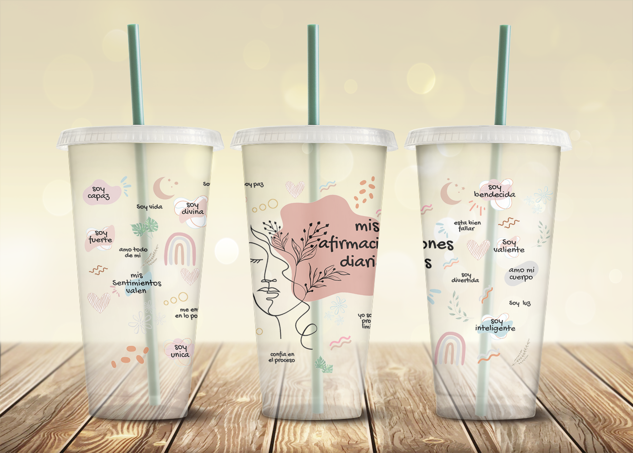 Spanish Affirmation - 24oz Cold Cup Wrap