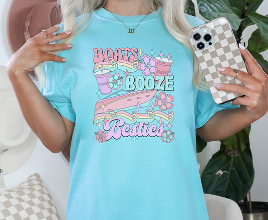 Boats Booze Besties -  Full Color Transfer