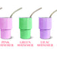 2oz Mini Shimmer Glass Tumbler with Straw