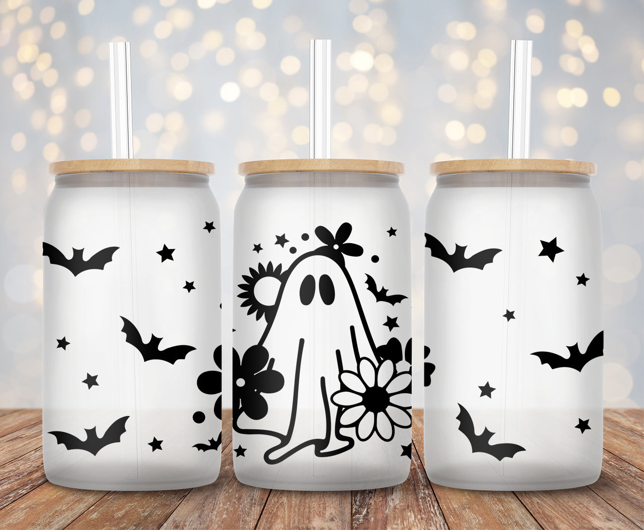 Peek a Boo Ghost - 16oz Cup Wrap