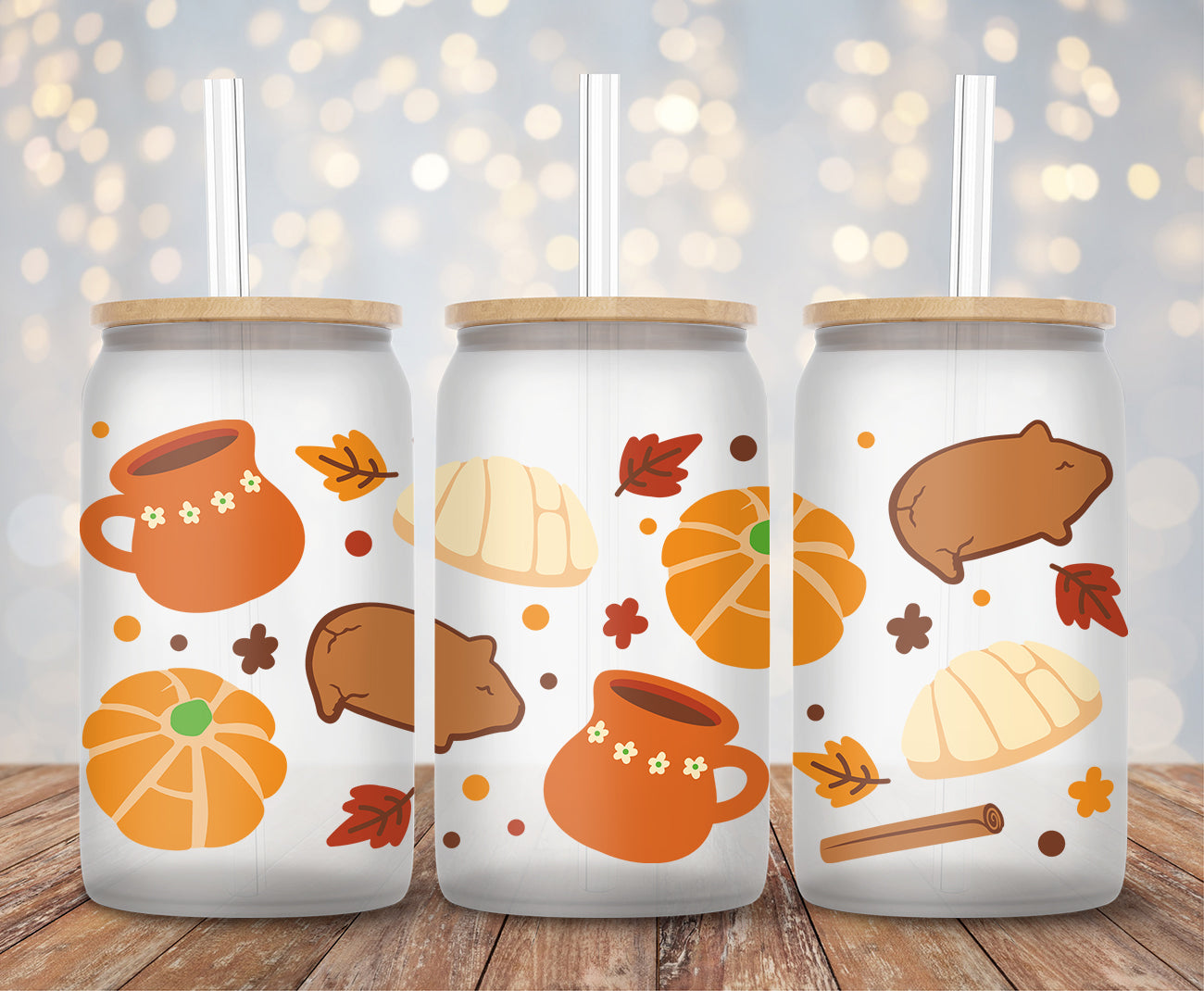 Pumpkin Conchas - 16oz Cup Wrap