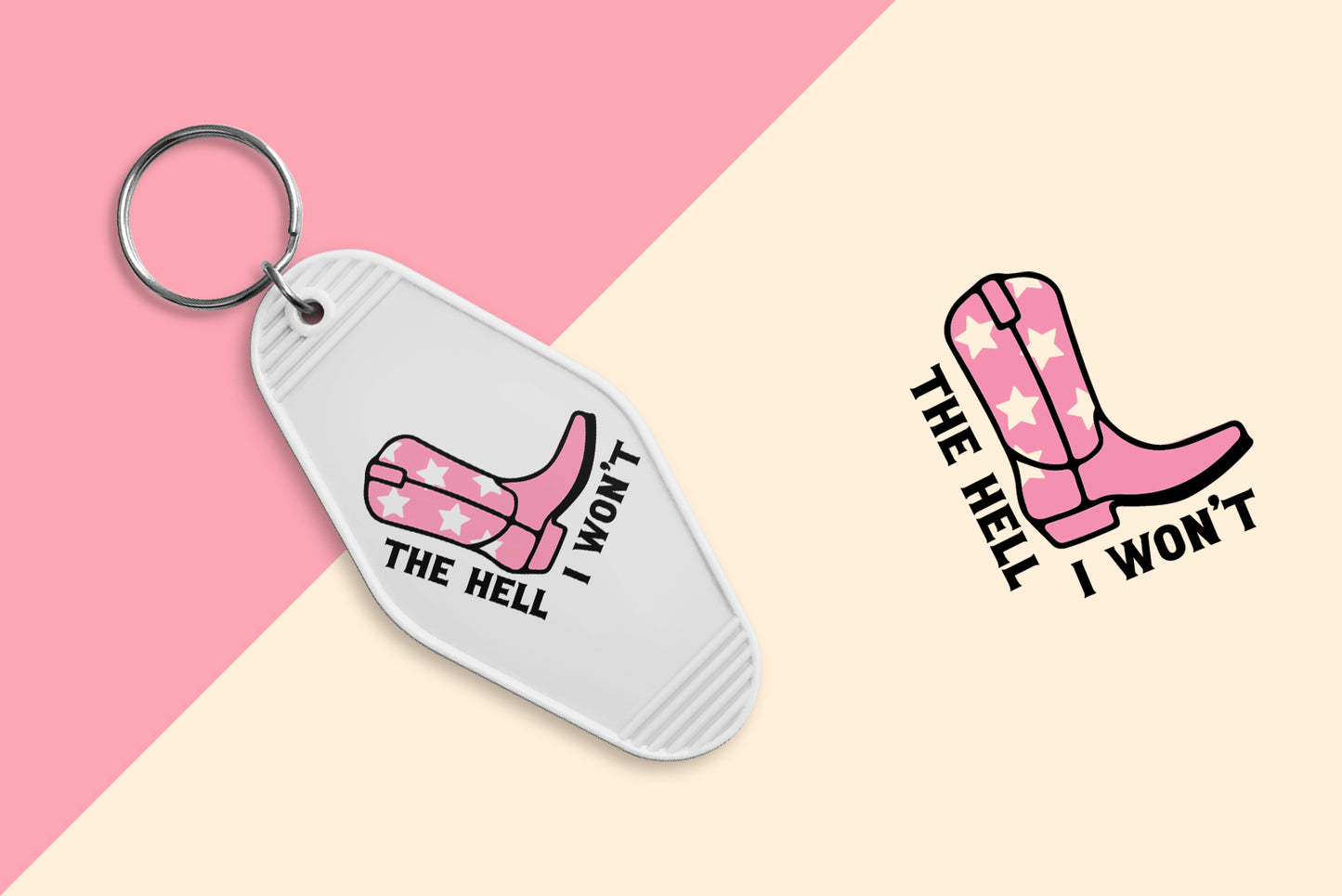 The Hell I Wont - Set of 6 (Motel Keychain UV DTF)