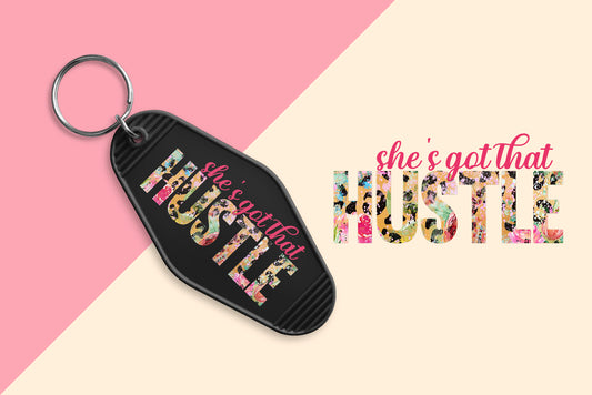 She's got that Hustle - Set of 6 (Motel Keychain UV DTF)