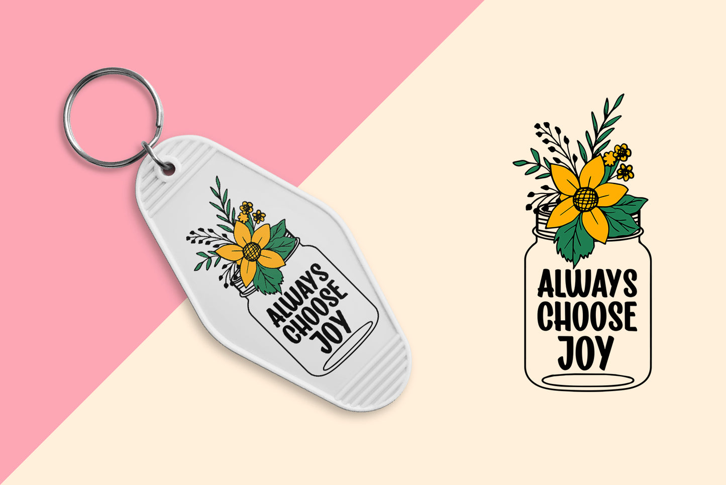 Always Choose Joy - Set of 6 (Motel Keychain UV DTF)