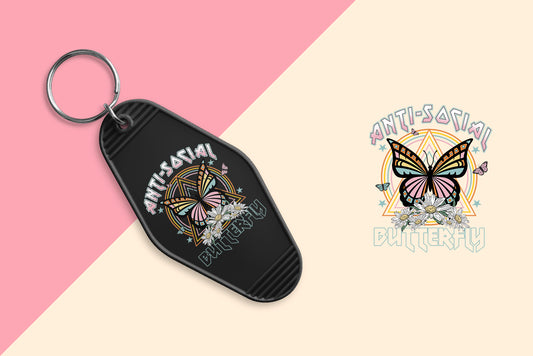 Antisocial Butterfly  - Set of 6 (Motel Keychain UV DTF)