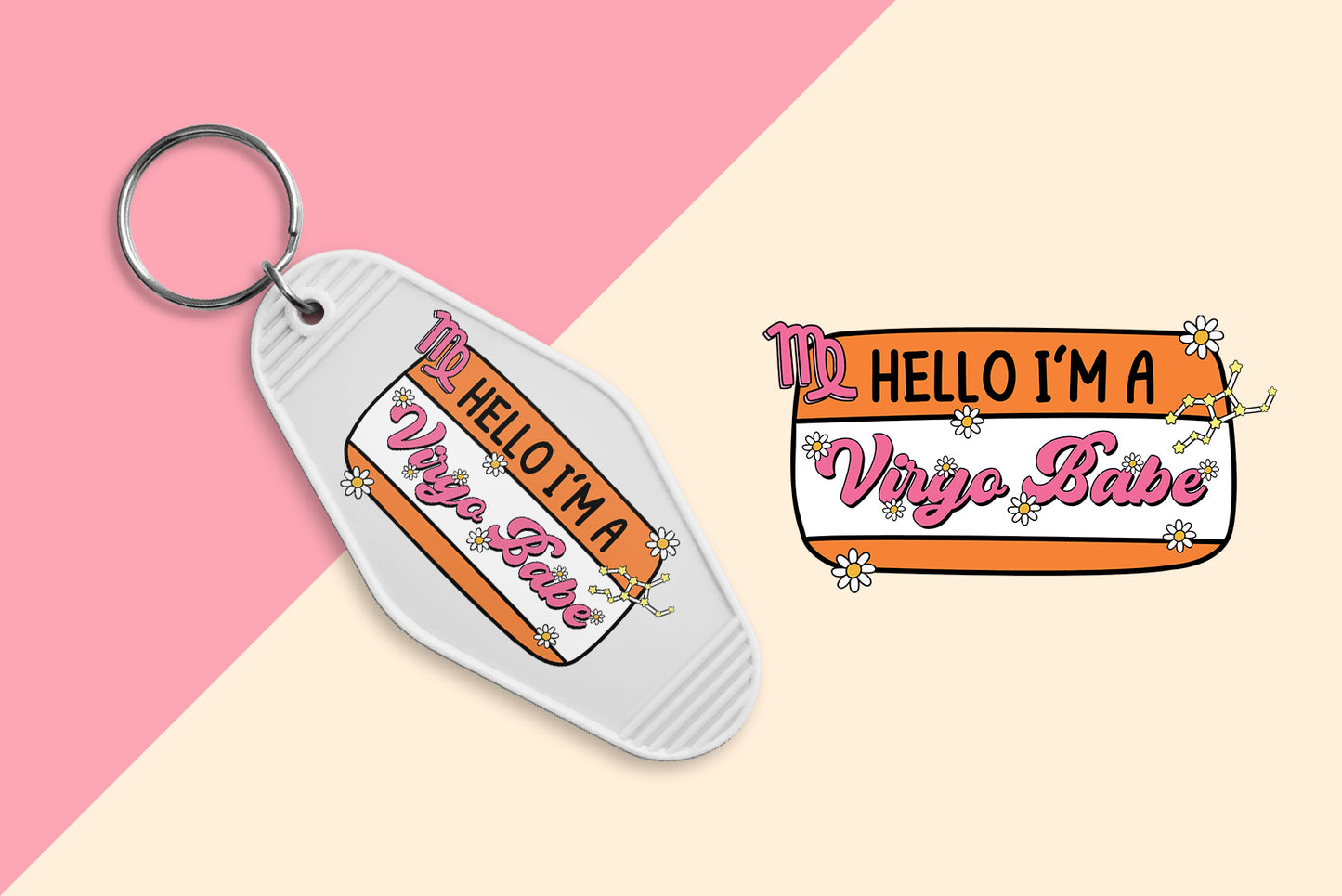 Virgo Babe - Set of 6 (Motel Keychain UV DTF)