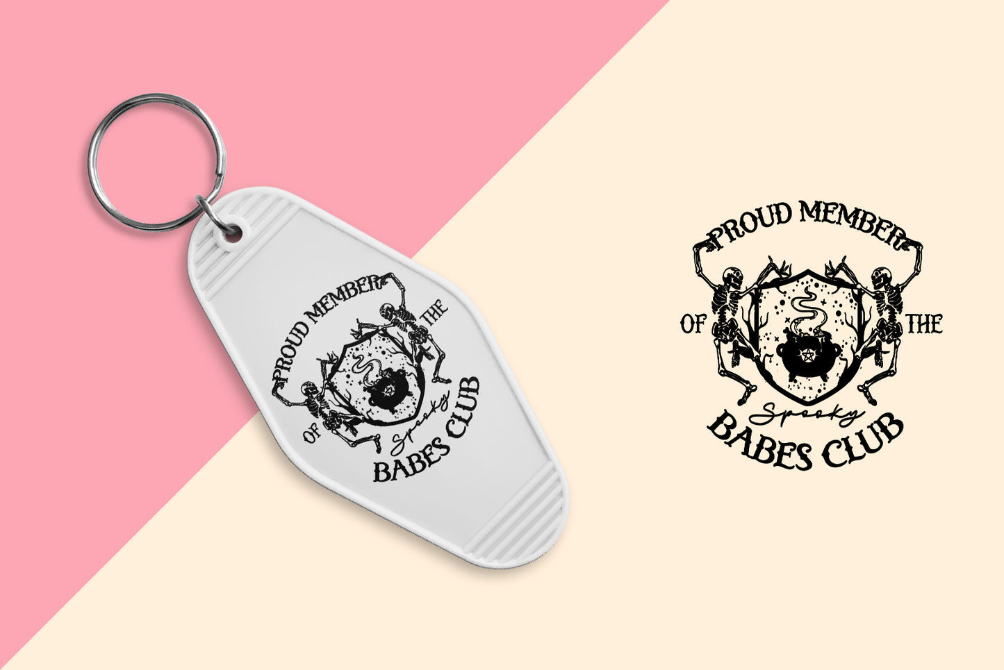 Member of The Spooky Babes Club - Set of 6 (Motel Keychain UV DTF)