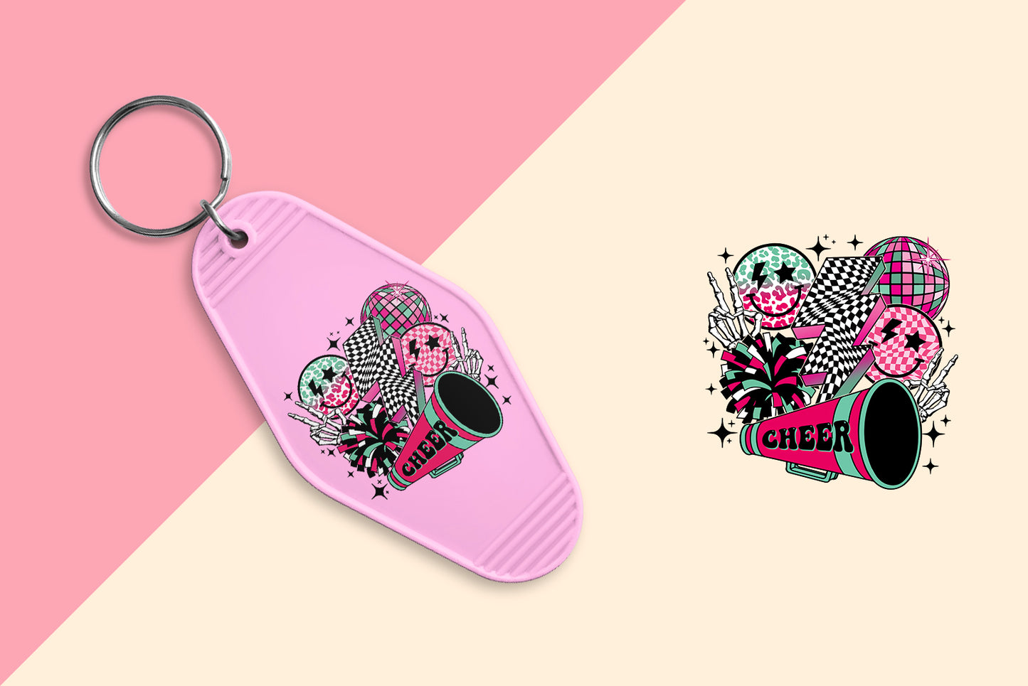 Cheer Life - Set of 6 (Motel Keychain UV DTF)