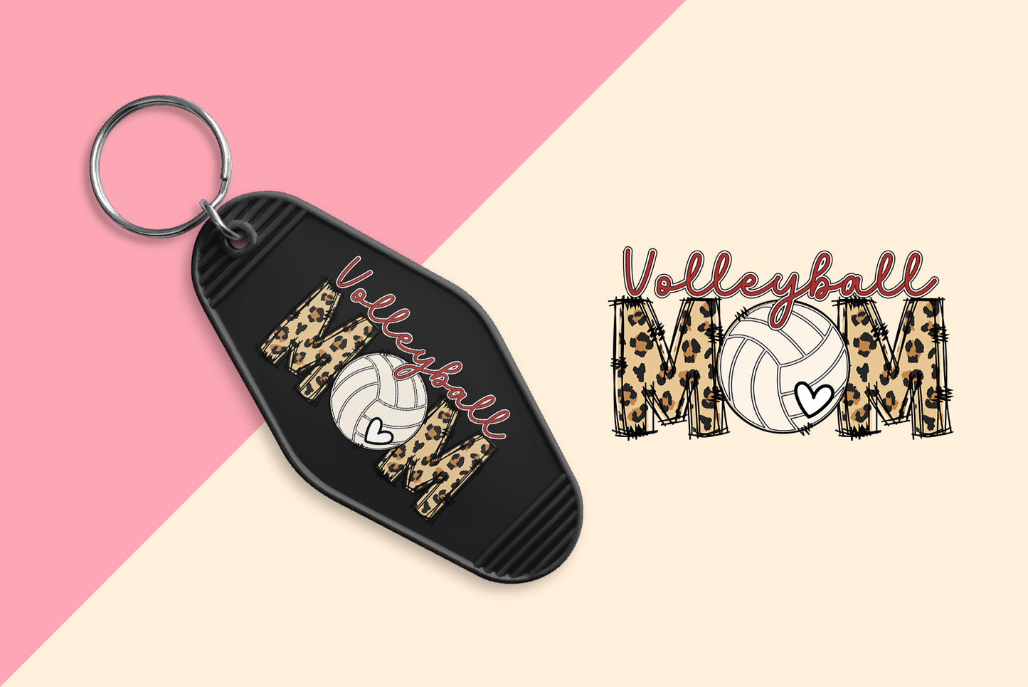 Volleyball Mom - Set of 6 (Motel Keychain UV DTF)