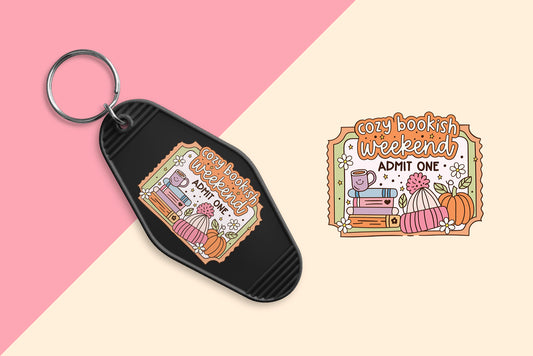 Cozy Bookish Weekend - Set of 6 (Motel Keychain UV DTF)