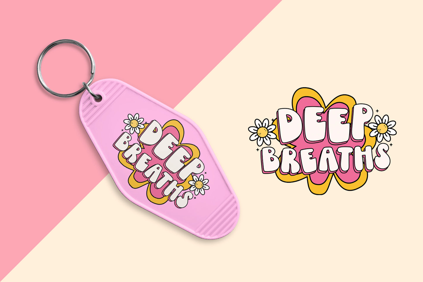 Deep Breaths - Set of 6 (Motel Keychain UV DTF)