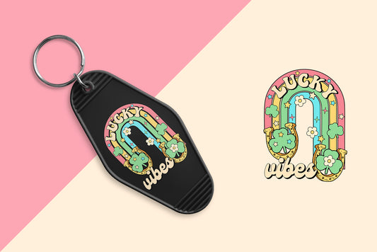 Reto Lucky Vibes - Set of 6 (Motel Keychain UV DTF)