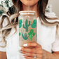 Green Cactus- 16oz Cup Wrap