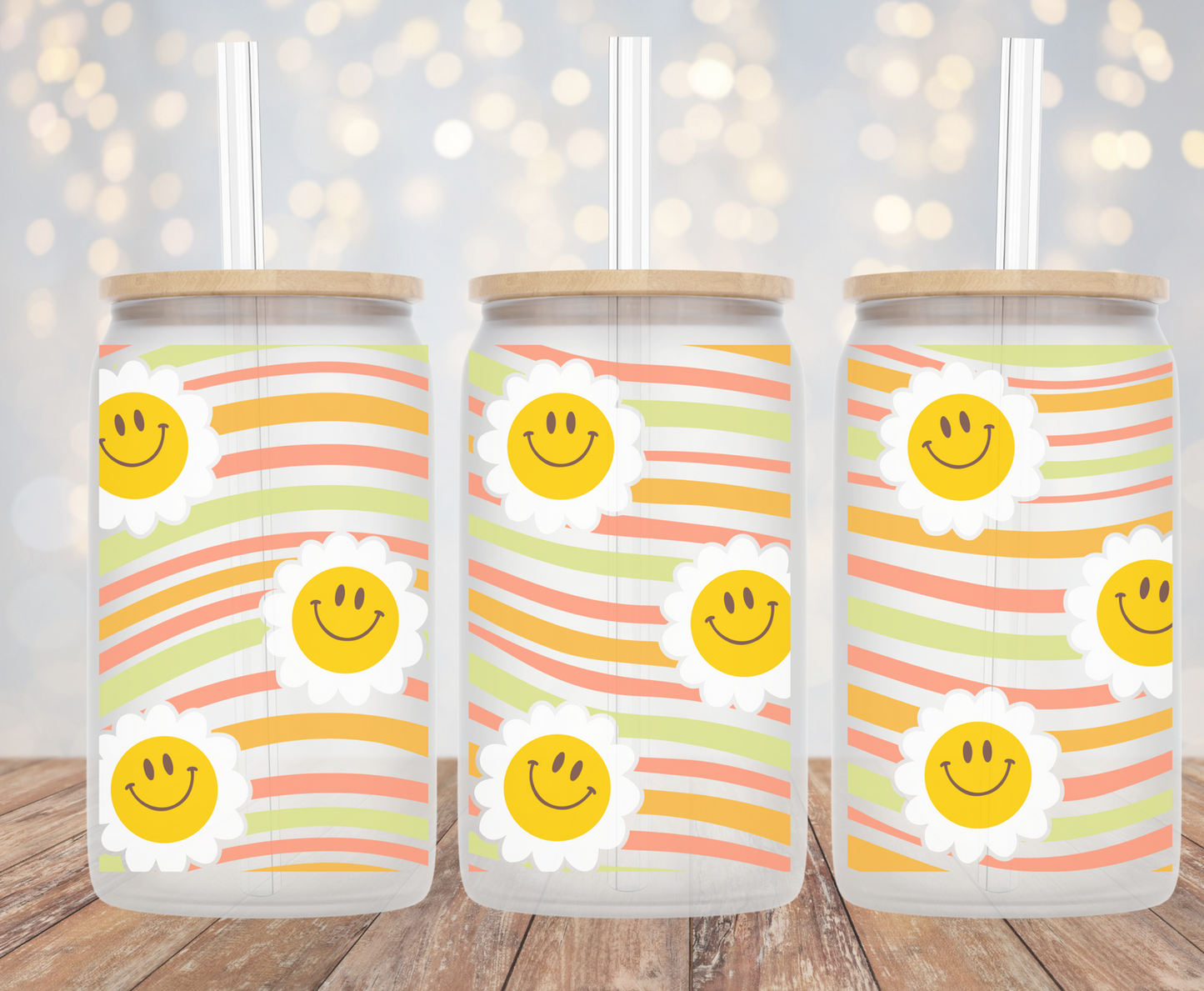 Wavy Flowers - 16oz Cup Wrap