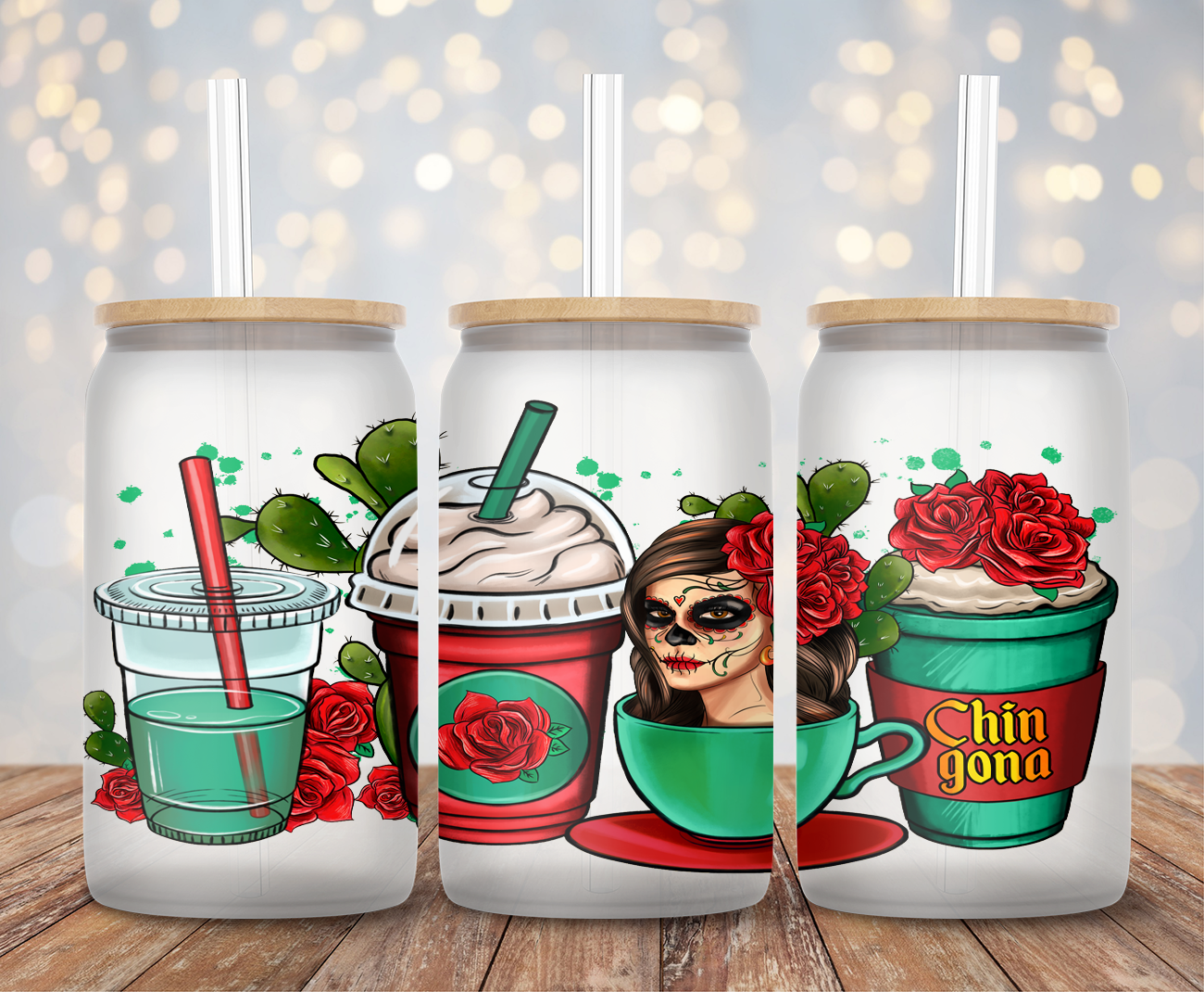Bad Ass Woman Latte - 16oz Cup Wrap