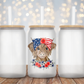 Patriotic Highland Cow - Decal