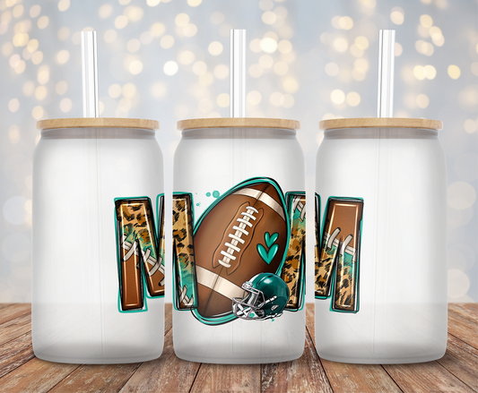 Football Mom Hearts - Decal