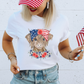 Patriotic Highland Cow -  Full Color Transfer