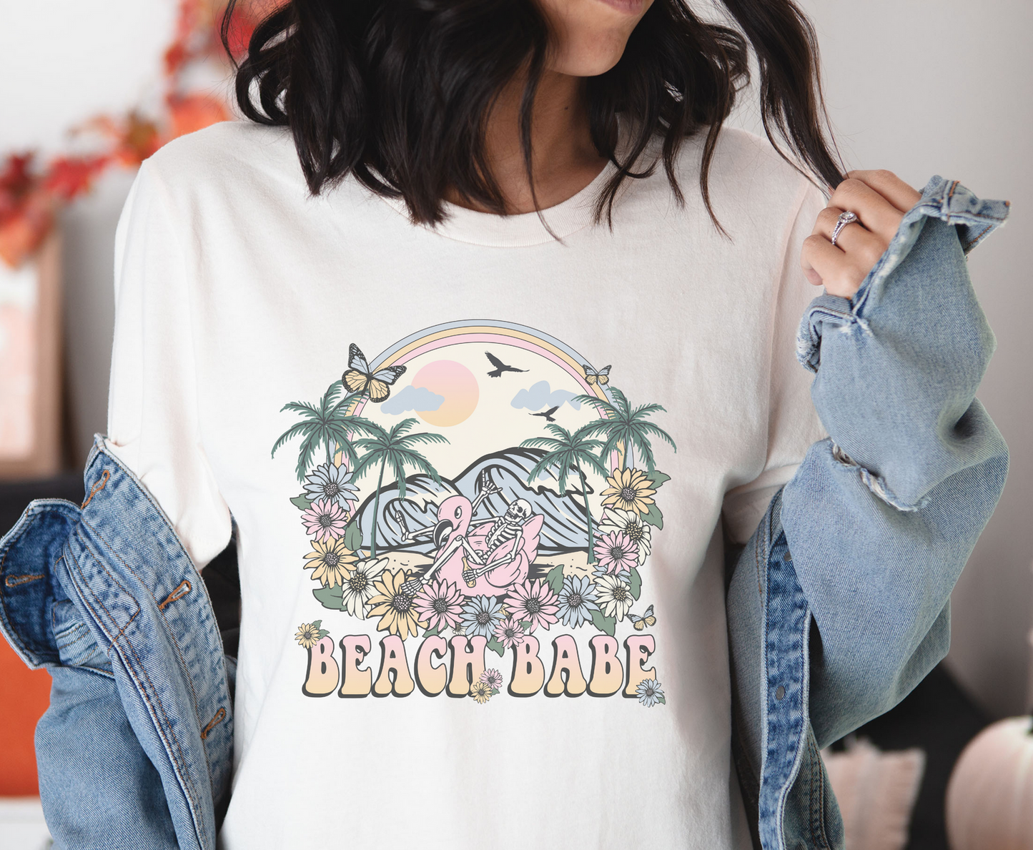Beach Bum Floral -  Full Color Transfer